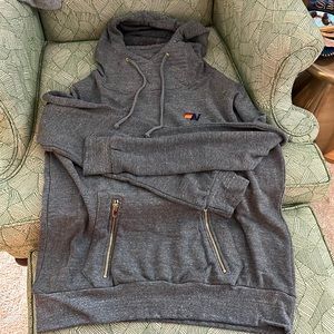 Aviator Nation Pullover Hoodie L in Heather Grey